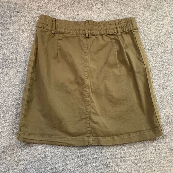 Michael Stars Skirt Womens S Olive Green Monroe Utility Patch Deep Pockets Mini - Picture 6 of 11